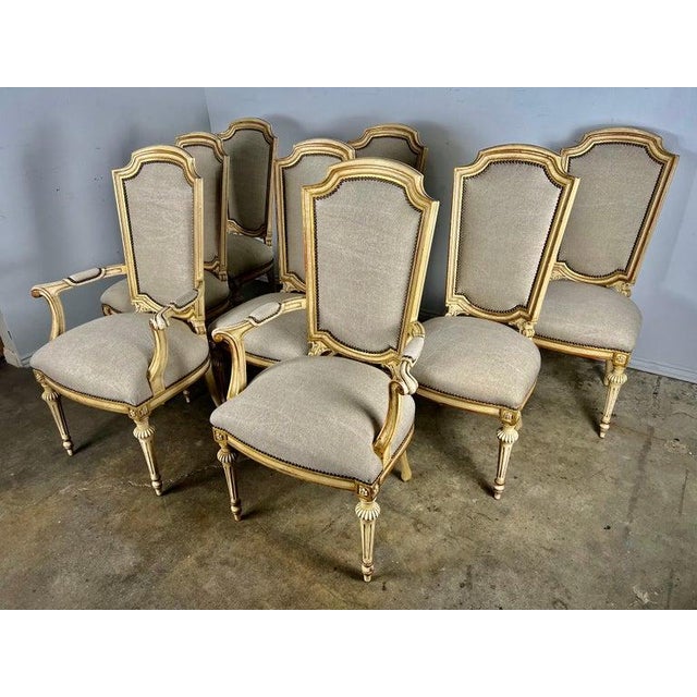 Set of Eight French Dining Chairs, Louis XVI Style, Early 20th Century For Sale - Image 13 of 17