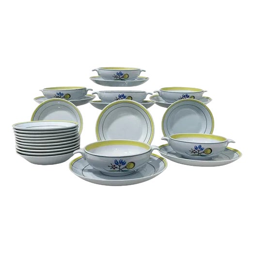 Arabia Soup Service Set by Olga Osol, 1960s, Set of 29 For Sale