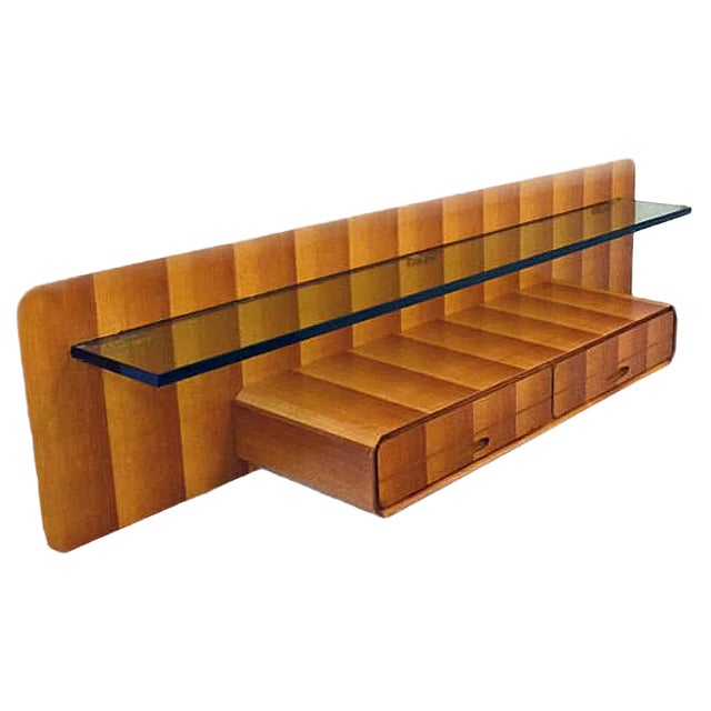 Suspended Console in Wood from La Permanente Mobili Cantù, 1950s For Sale