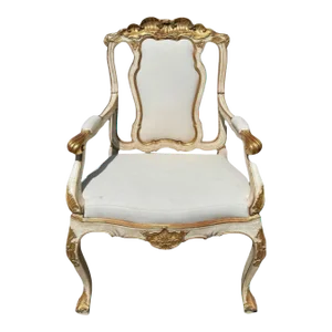 Randy Esada Designs Rococo Style Giltwood Arm Chair