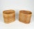 Mid-Century Oval Rattan and Bamboo Basket Plant Holders or Vases, Italy, 1960s, Set of 2 For Sale - Image 10 of 14