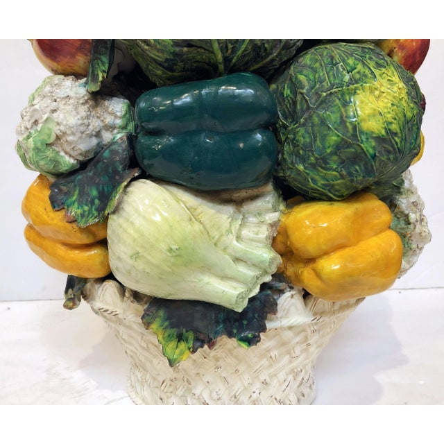 Large Italian Majolica Ceramic Vegetable Tower or Topiary Centerpiece For Sale - Image 11 of 13