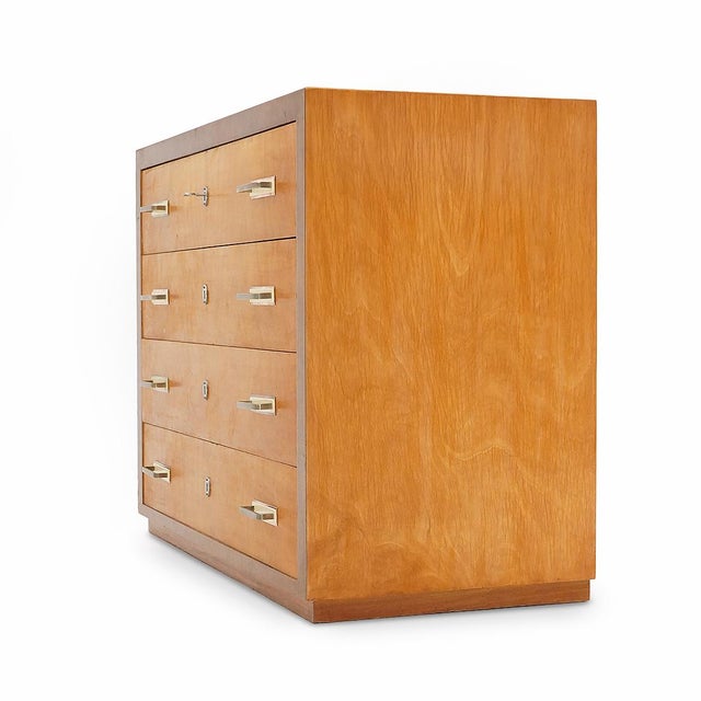 Metal Rationalist Maple Chest of Drawers, 1930s For Sale - Image 7 of 16