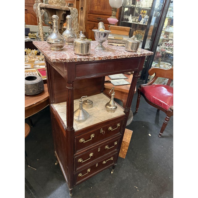 Brown Louis XVI Dressing Table For Sale - Image 8 of 9