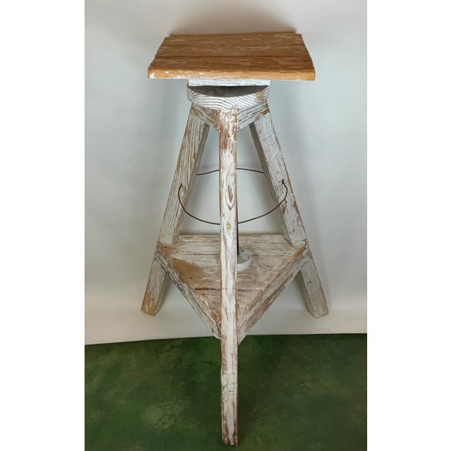 Shabby Chic Vintage French Sculpting Stand For Sale - Image 3 of 12