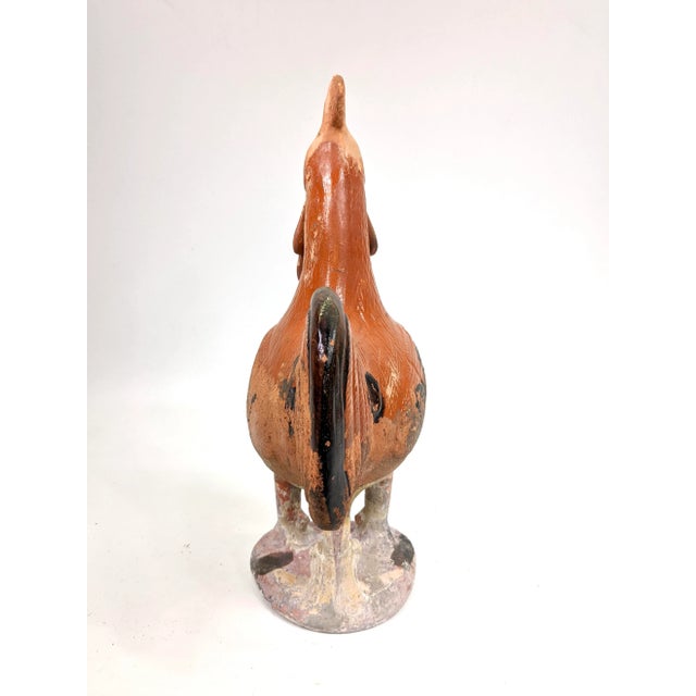 Terra Cotta 19th Century Antique Terra Cotta Rooster For Sale - Image 8 of 9