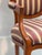 Textile Late 20th Century Louis XVI Style Oval Back Striped Upholstered Armchair For Sale - Image 7 of 10