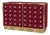 Burgundy Murano Glass Sphere Dry Bar with Low Brass Plinth from Justfurnituress SRL For Sale