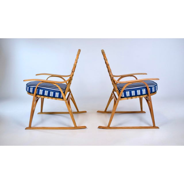Mid 20th Century Vintage Snowshoe Arm Chairs by SnoCraft, Norway Maine For Sale - Image 5 of 14