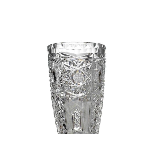 Late 20th Century Bohemian Queen Lace Crystal Cut Bud Vase For Sale - Image 4 of 7