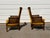 Pair of Vintage Mid-Century Hollywood Regency High-Back Velvet Fireside Chairs For Sale In Philadelphia - Image 6 of 12