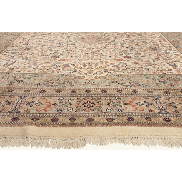 Vintage Indian Tabriz Rug, 12'02 X 19'10 For Sale - Image 4 of 10