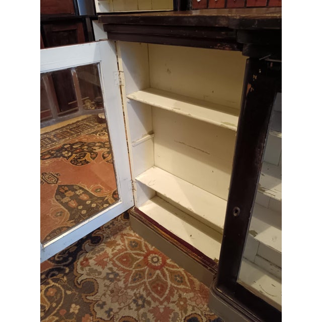 Brown Pharmacy Display Cabinet and Drawer Counter, Late 19th Century For Sale - Image 8 of 18