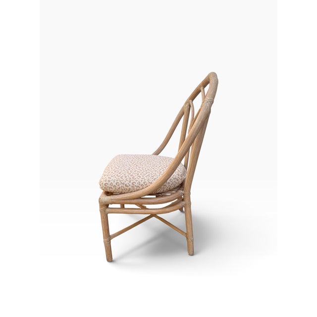 Vintage McGuire Cathedral Cerused Rattan Dining Chairs – Set of 4 For Sale In West Palm - Image 6 of 14
