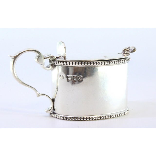 Sugar Bowl in Smooth Silver with Pearly Friezes For Sale - Image 6 of 8