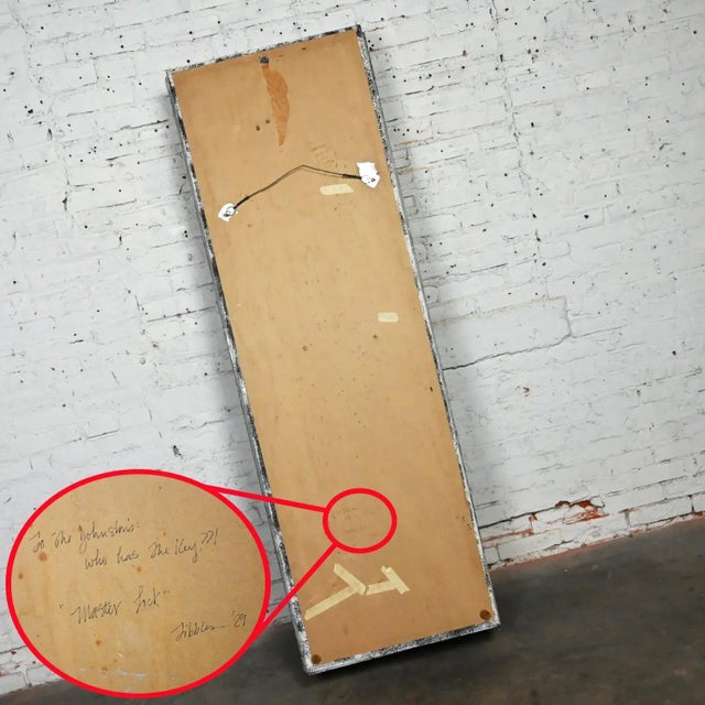 Glass Susan Tibbles Life Sized Art Assemblage “Master Lock” Framed Sculpture in Distressed Display Case For Sale - Image 7 of 12