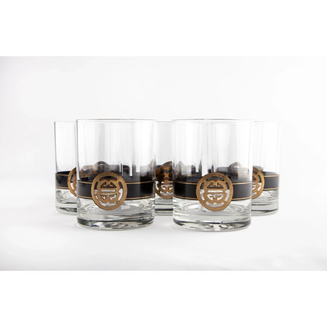 Wonderful set of eight Shou symbol tumblers by Cera for Neiman Marcus. 1970's vintage and in excellent new old stock...