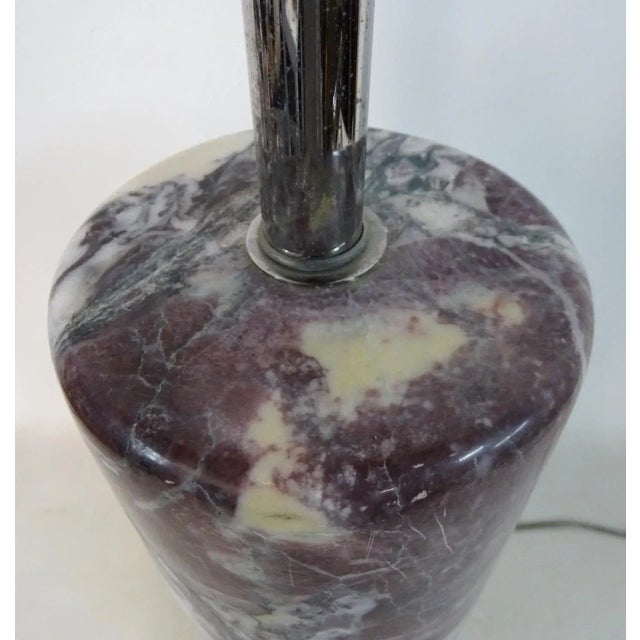 Mid-Century Modern Vintage Von Nessen Marble Table Lamp Base, Unmarked For Sale - Image 3 of 3