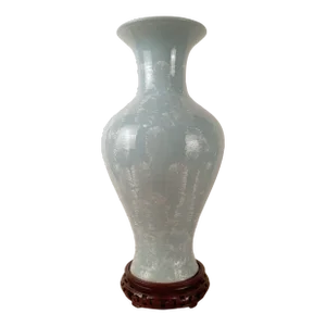 Early 20th Century Chinese Porcelain Guan Yao Sky Blue Fengweizun Vase