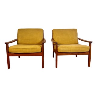 Danish Teak Lounge Chairs, 1960s, Set of 2 For Sale