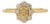 Vintage-Inspired Natural Yellow Diamond Cluster Engagement Ring 14k Gold Size 5 For Sale