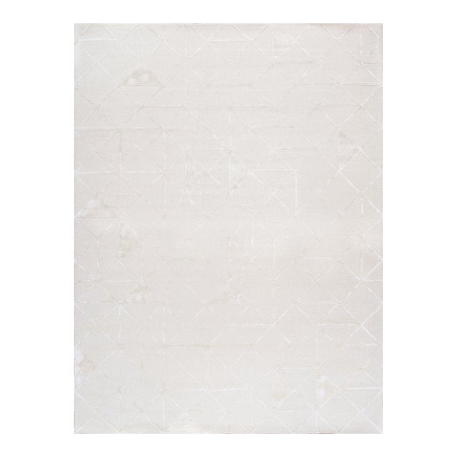 Pasargad Home Edgy Ivory Area Rug, 5' 0'' X 8' 0'' For Sale