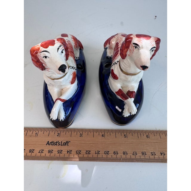 Late 19th Century Staffordshire Dogs Pen Holder, a Pair For Sale - Image 9 of 10