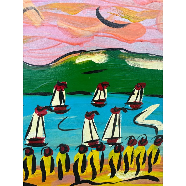 Peter Keil Monumental, Large-Scale Sailboats in the Bay, Peter Keil For Sale - Image 4 of 6