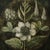 Grisaille Dark Green Flowers - Botanical Fine Art Print Dimensions: Print size (in): 18 x 18 (additional white borders for...