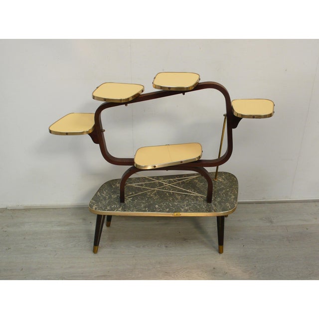 Mid-Century Modern Large Mid-Century Modern German Side Table with 6 Levels, 1950s For Sale - Image 3 of 6