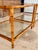 Heywood-Wakefield Pair of Mid-20th Century Refinished Two-Tier Rattan Side Tables With Glass Shelves For Sale - Image 4 of 12