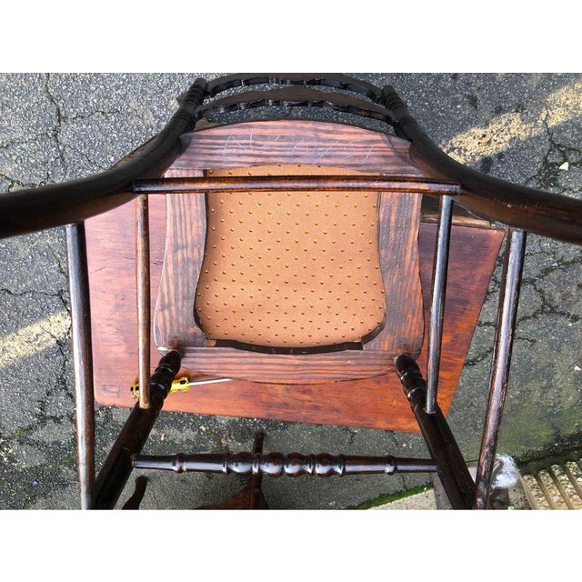 Victorian Antique Victorian Style Floral Decorated Grain Painted Side Chair For Sale - Image 3 of 15