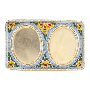 Vintage Italian Double Micromosaic Picture Frame