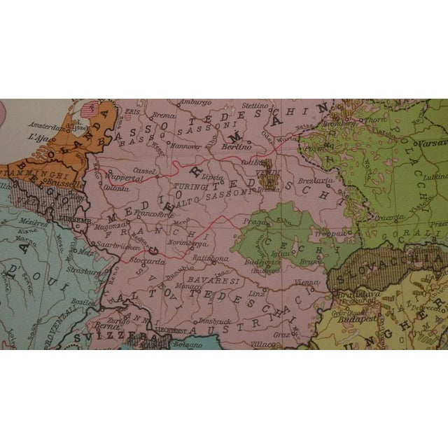 Opera Cartographic Mirabile Card from North Sea to the Mediterranean and Ethnographic Europe from C. T. I. Milan, Italy, 1939, Set of 3 For Sale - Image 18 of 18