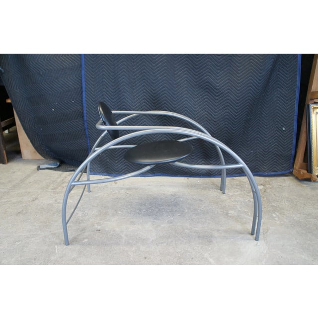 1990s 1990s Postmodern Quebec 69 Tubular Sculptural Spider Chair by Les Amisca 40 For Sale - Image 5 of 12