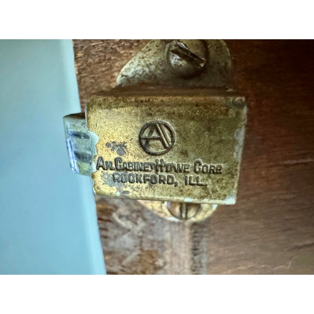 American Streamline Moderne Demilune Nightstand With Drawer and Cabinet, C. 1930s–40s For Sale - Image 10 of 17