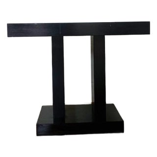 Vintage Ebonized Wood Side Table For Sale