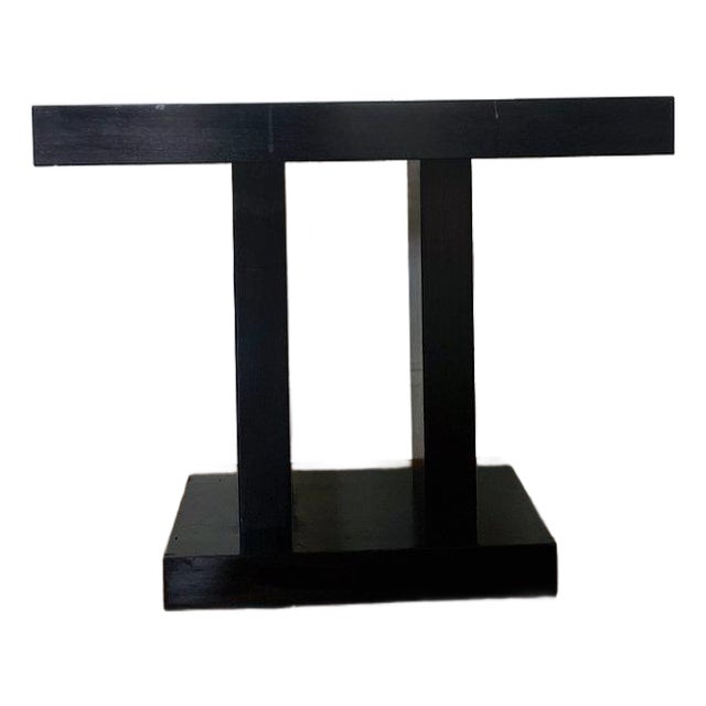 Vintage Ebonized Wood Side Table For Sale