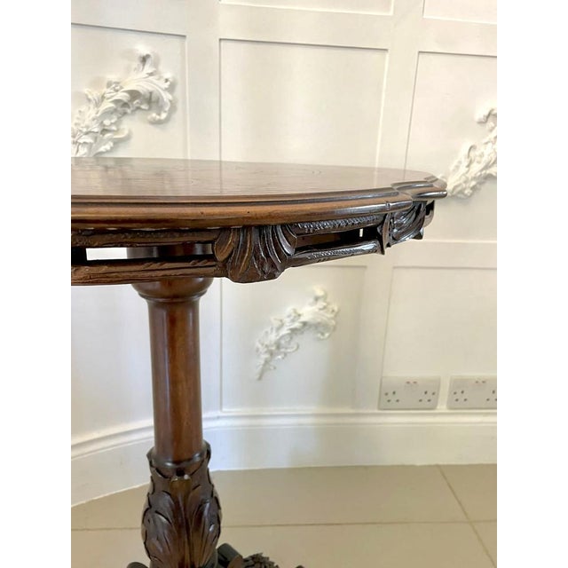 Antique Victoria Swiss Walnut Swiss Black Forest Table, 1860s For Sale - Image 17 of 18