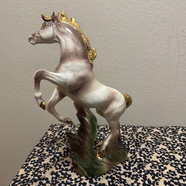Mid-Century Modern Rearing Horse Sculpture by Marcia of California, Circa 1950s For Sale - Image 4 of 6