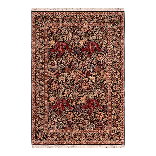 Art Nouveau 1990's William Morris Hand Knotted Wool Rug For Sale