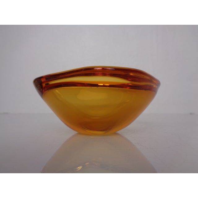 Glass Amber Murano Glass Bowl, Italy, 1960s For Sale - Image 7 of 11