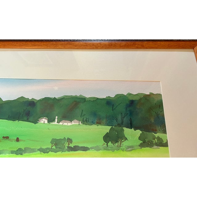 Original Landscape Watercolor Painting, Signed For Sale - Image 9 of 16