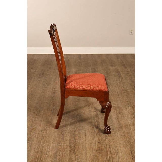 Stickley Chippendale Style Set of Four Mahogany Dining Chairs For Sale - Image 17 of 18