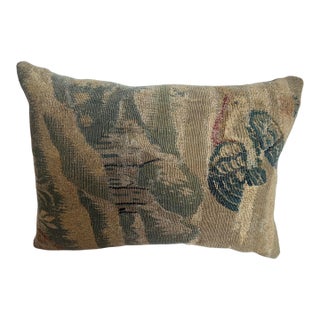 17th Century Flemish Tapestry Pillow With Baroque Landscape Motif For Sale