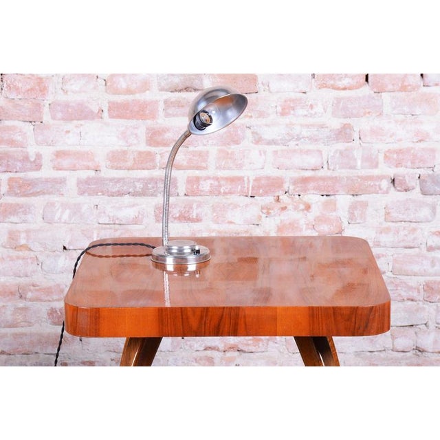 Czech Bauhaus Table Lamp in Chromed Steel and Aluminium by J. Vorel, 1930s For Sale - Image 12 of 14