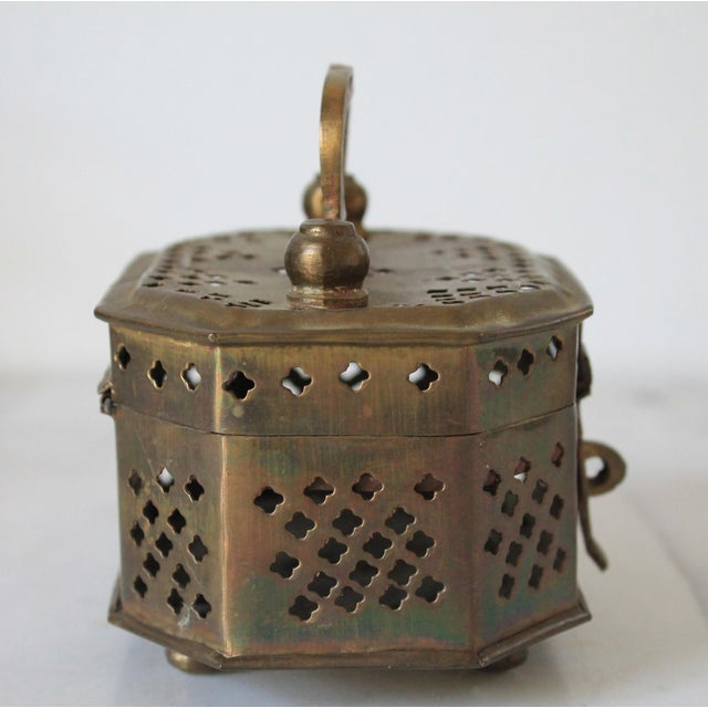 Mid-Century Modern Vintage Brass Cricket Trinket Box For Sale - Image 3 of 9