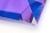 Set of 3 Pyramid Lucite Sculptures in Orange, Sapphire Blue, Purple, Red, 1990's For Sale - Image 12 of 13