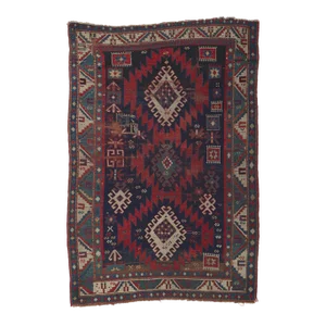 Late 19th Century Antique Caucasian Kazak Rug, 04'06 X 06'06
