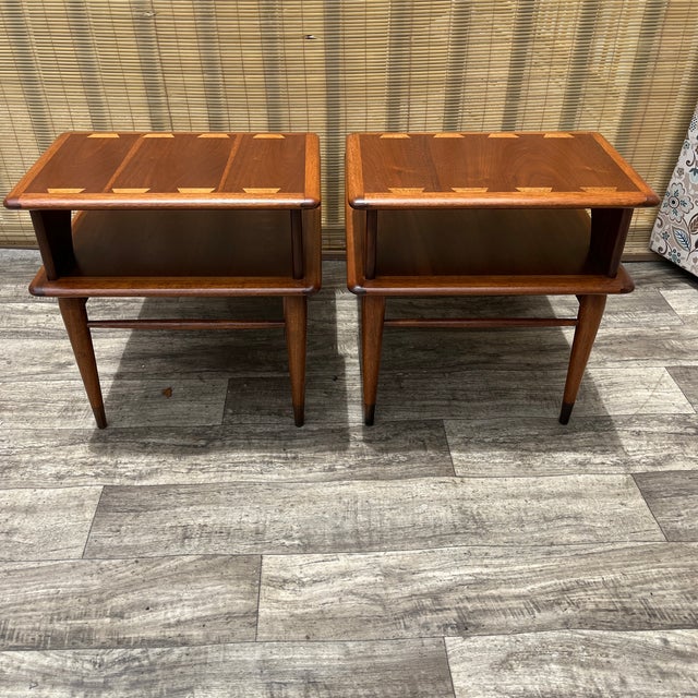 A Pair of Newly Refinished Mid Century Modern Side Tables by Lane Acclaim Circa 1960s For Sale - Image 13 of 18